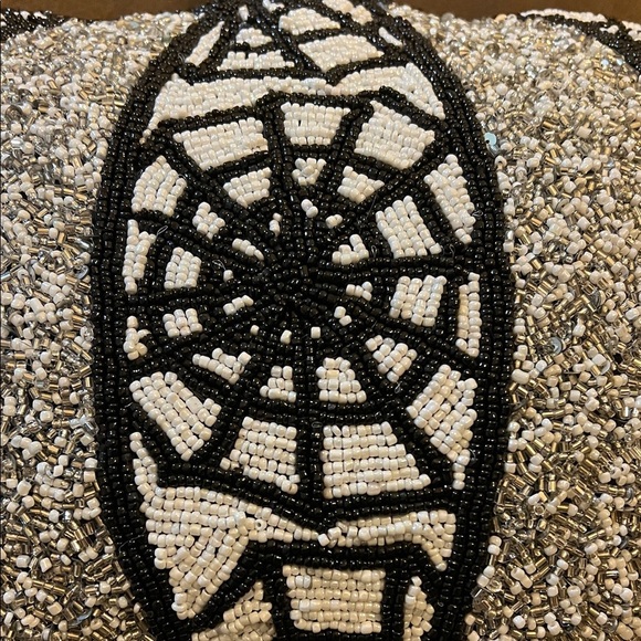 Skull & Bones | Beaded Pumpkin Pillow - Picture 6 of 11